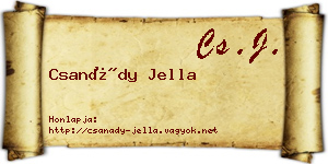 Csanády Jella névjegykártya